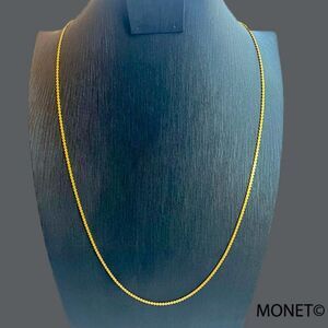 Vintage 70's/80's Signed Monet Gold Serpentine Chain Necklace 30”